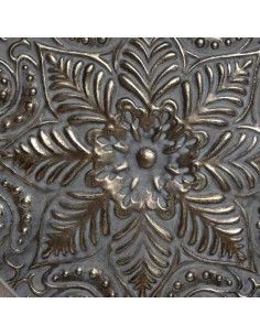 DECORACION PARED REDONDO MADERA - METAL 87cm 2