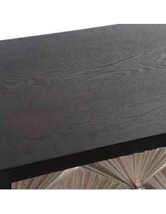 MESITA DE NOCHE MARRON-PLATA 61X60 2