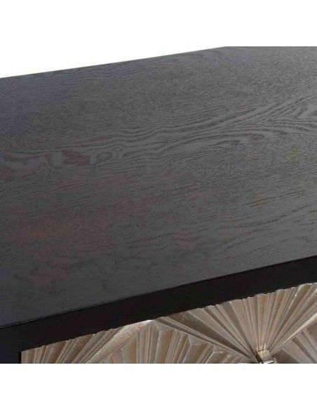 MESITA DE NOCHE MARRON-PLATA 61X60