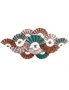 DECORACION PARED ABANICOS METAL 48x102