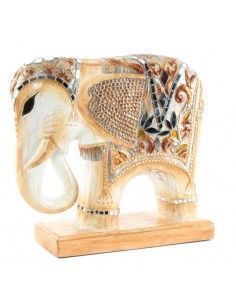 ELEFANTE DE MADERA TALLADA 30x33
