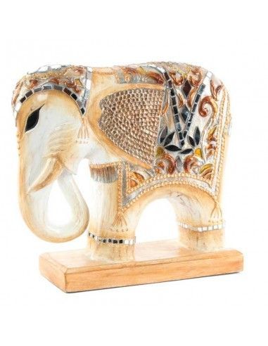 ELEFANTE DE MADERA TALLADA 30x33