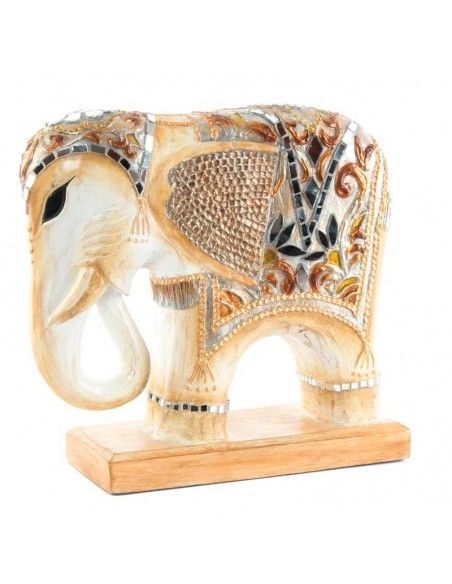 ELEFANTE DE MADERA TALLADA 30x33