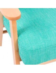 SILLON DE MADERA Y POLIESTER TURQUEZA 80x62 2