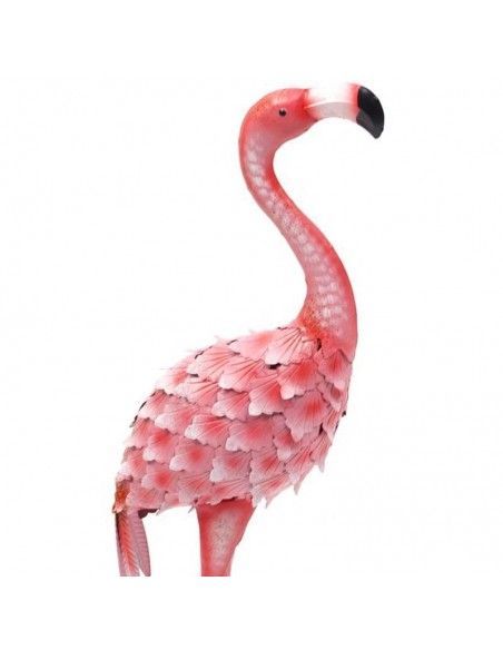FIGURA FLAMENCO METAL ROJO 61x20