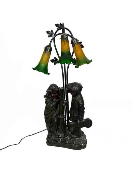 LAMPARA DE SOBREMESA CON FIGURA PAREJA 77X33