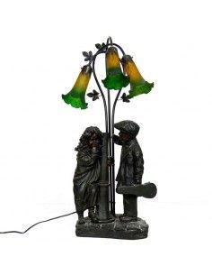 LAMPARA DE SOBREMESA CON FIGURA PAREJA 77X33