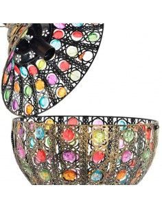 COLGANTE DE TECHO METAL Y VIDRIO MULTICOLOR 50X32 2