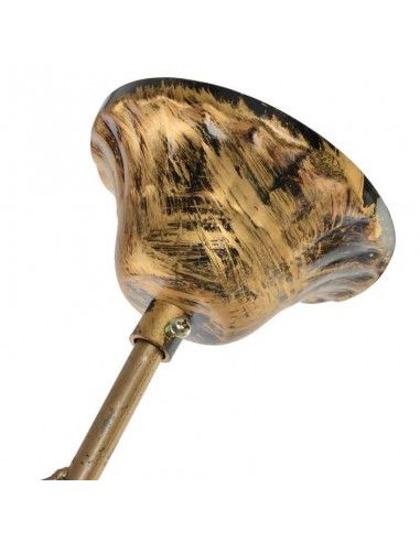 COLGANTE DE TECHO METAL Y VIDRIO MULTICOLOR 50X32