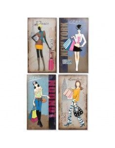 DECORATIVO PARED CHICA CON VESTIDO