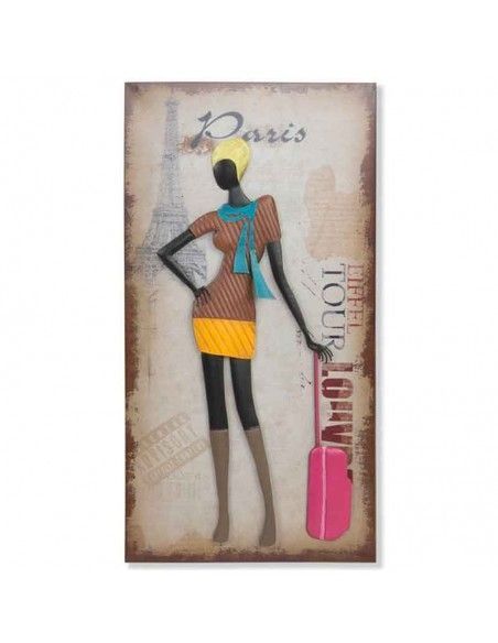 DECORATIVO PARED CHICA CON VESTIDO