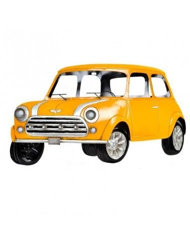 COCHE CLASICO MINI DE METAL LED ROJO Y AMARILLO 45X80