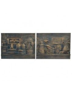 CUADRO DE BAÑO RUSTICO EN RELIEVE