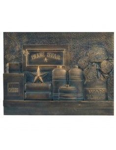 CUADRO DE BAÑO RUSTICO EN RELIEVE 2