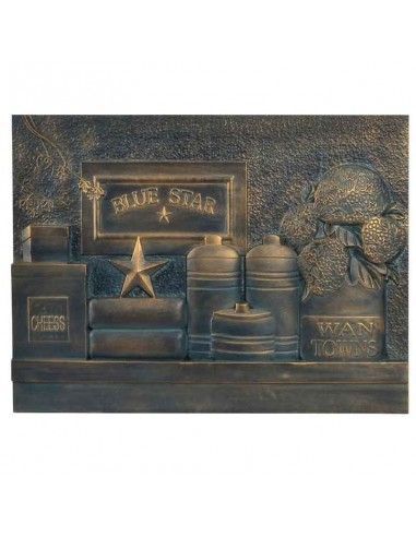 CUADRO DE BAÑO RUSTICO EN RELIEVE