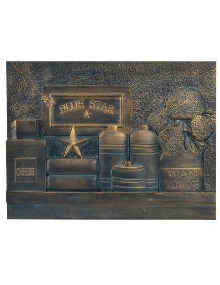 CUADRO DE BAÑO RUSTICO EN RELIEVE