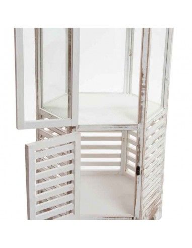 SET DE TRES FAROLES MADERA Y METAL 140