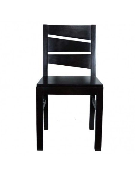SILLA DE MADERA DE PINO WENGUE