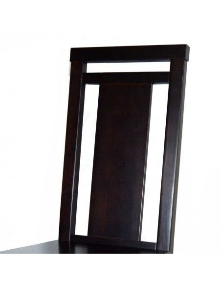 SILLA DE MADERA DE PINO WENGUE