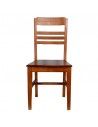 SILLA DE MADERA DE PINO NOGAL CLARO