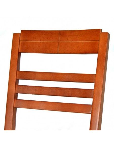SILLA DE MADERA DE PINO NOGAL CLARO