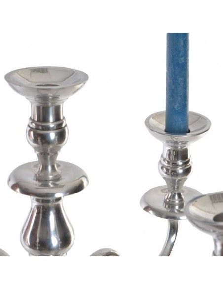 CANDELABRO ALUMINIO 5 VELAS 80x42