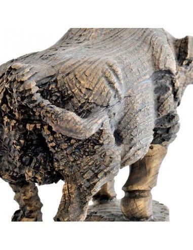FIGURA TORO RESINA COLOR ORO 30.5x53.5