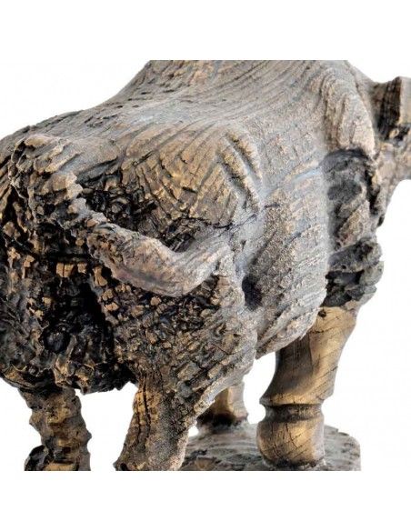 FIGURA TORO RESINA COLOR ORO 30.5x53.5