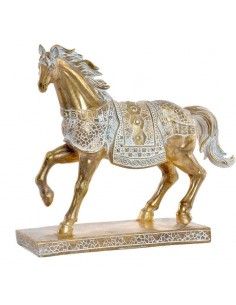 FIGURA DE CABALLO DECAPE Y DORADO