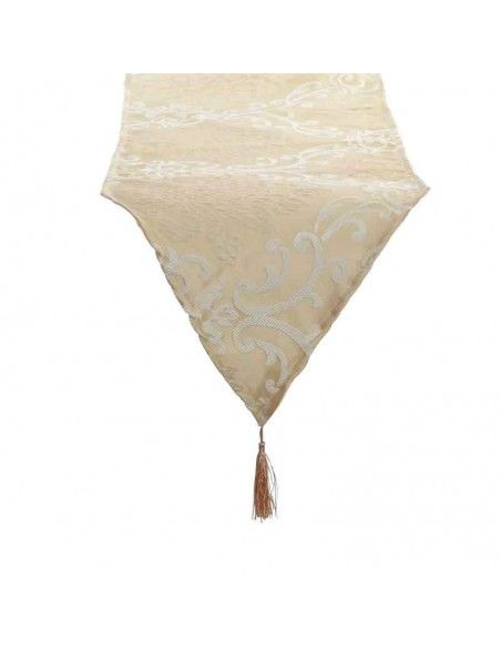 CAMINO DE MESA BEIGE POLIESTER BORDADO 35x135