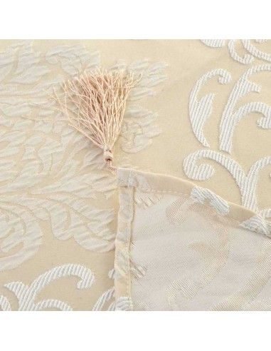 CAMINO DE MESA BEIGE POLIESTER BORDADO 35x135
