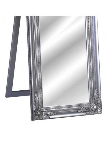 ESPEJO VESTIDOR MADERA BLANCO O PLATA CON SOPORTE 180x44