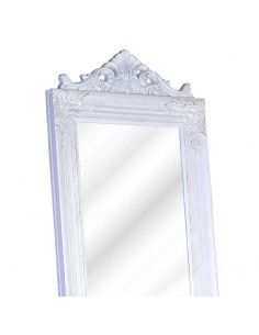 ESPEJO VESTIDOR MADERA BLANCO O PLATA CON SOPORTE 180x44 2