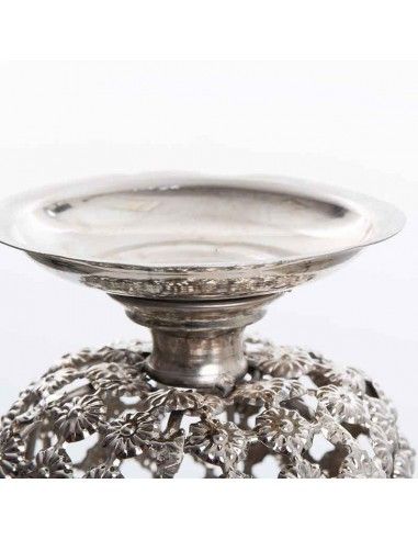 CANDELABRO METAL PLATA 64x16