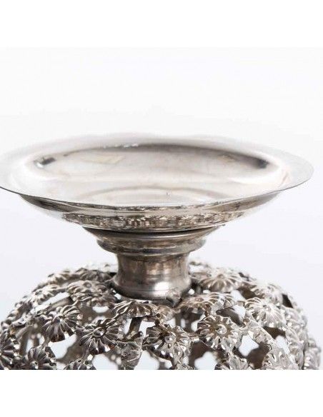 CANDELABRO METAL PLATA 64x16