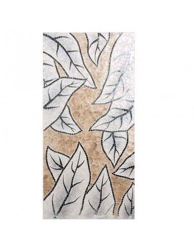PANEL DECORATIVO HOJAS MOSAICO 122x60