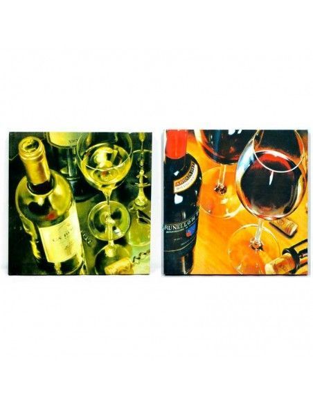 CUADRO COPAS MODERNO SET DE DOS 40x40