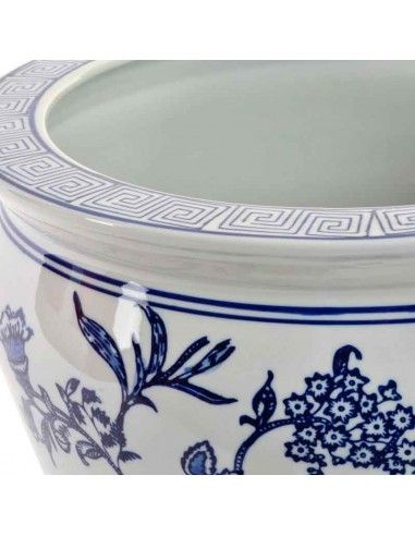 CUBREMACETA FLORAL DE PORCELANA