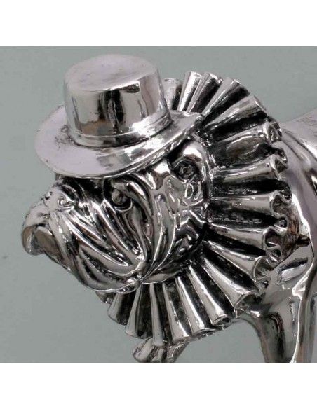 FIGURA PERRO BULLDOG CON SOMBRERO 19x30