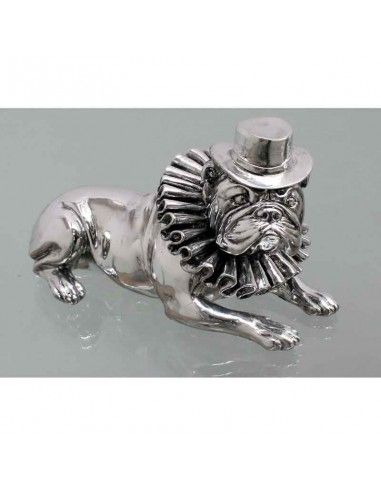 FIGURA PERRO BULLDOG CON SOMBRERO 17x26