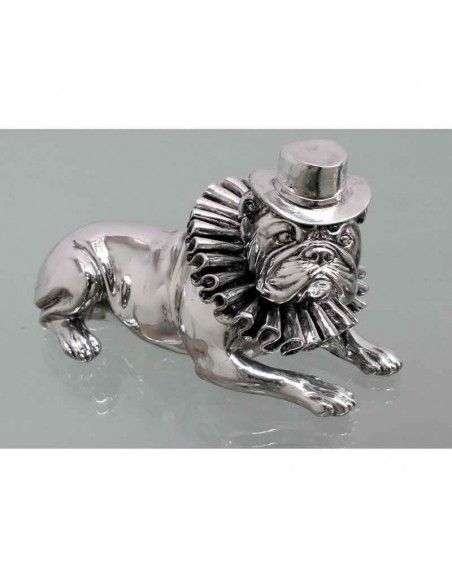 FIGURA PERRO BULLDOG CON SOMBRERO 17x26
