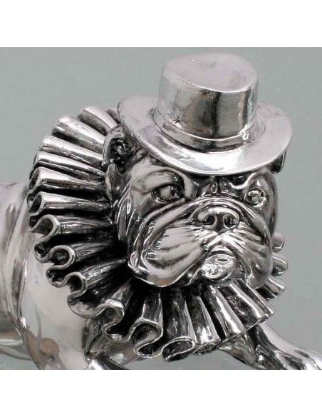 FIGURA PERRO BULLDOG CON SOMBRERO 17x26