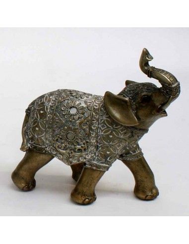 FIGURA DE ELEFANTE DORADO ENVEJ