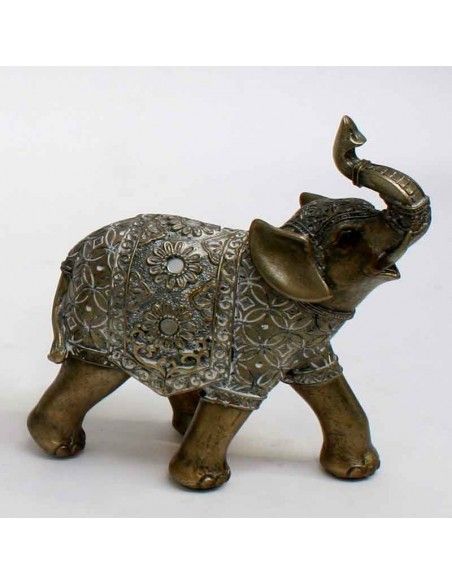 FIGURA DE ELEFANTE DORADO ENVEJ