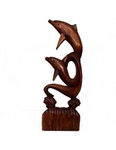 FIGURA DELFIN DE MADERA 50x17