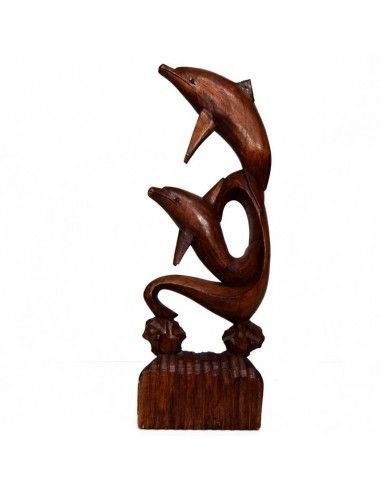 FIGURA DELFIN DE MADERA 50x17