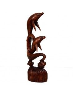 FIGURA DELFIN DE MADERA 50x17 2