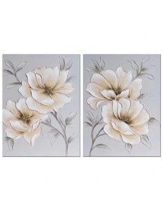 CUADRO FLORES SET DE DOS 70x50