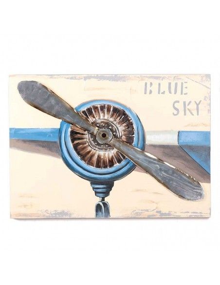 CUADRO HELICE AVION SET DE DOS 50x70