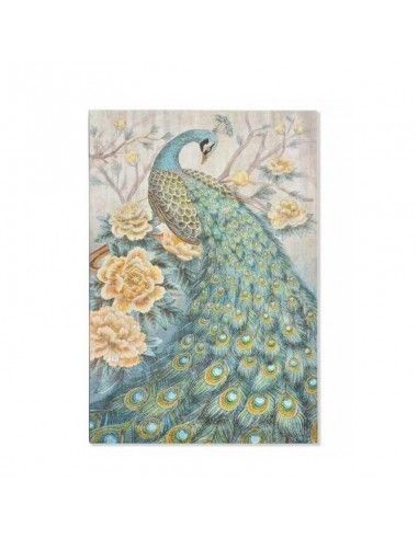 CUADRO EN LIENZO PAVO REAL 90x60